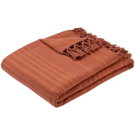 Colcha de algodón terracota Anjali 230x250 - Atmosphera créateur d'intérieur