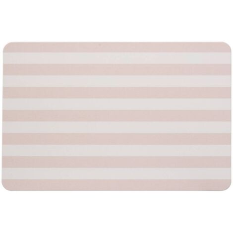 Alfombra de baño strio 39x60cm rosa rayas diatomita - 5five