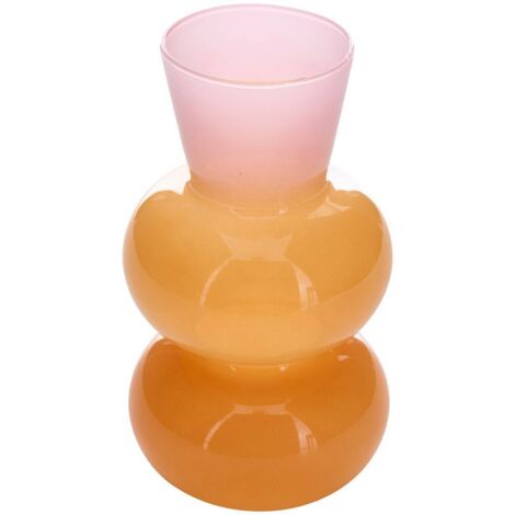 Jarrón de cristal para piscina 8x8x14,5cm Naranja y rosa - Atmosphera créateur d'intérieur