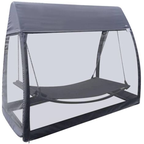 Hamaca con red antimosquito Trinidad Gris oscuro - 233 x 139 x 200 cm - Hespéride