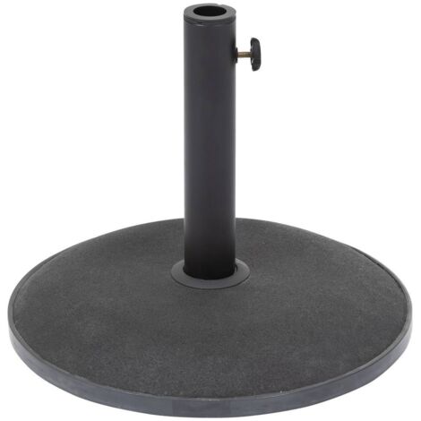 Soporte de sombrilla redondo Negro - 15 kg - Hespéride