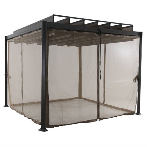 Mosquitera para cenador de avellana flamenca - Para Flamenco 3 x 2 m (4 mosquiteras) - Hespéride