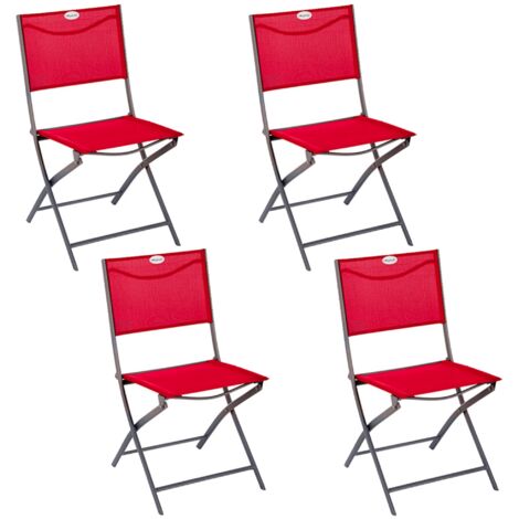 Silla de jardín plegable Modula Rojo