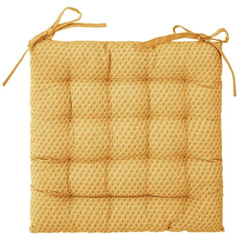 Funda de silla Otto - algodón - amarillo ocre - 38x38 cm - Atmosphera créateur d'intérieur