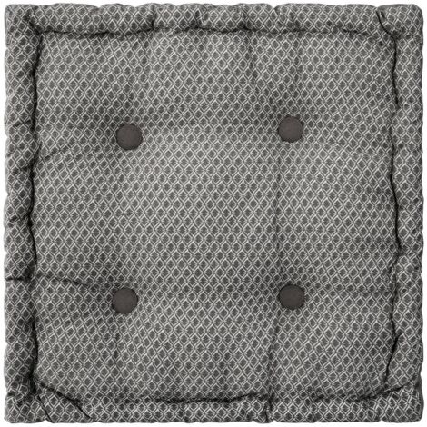 Cojín de suelo 'Otto' - algodón - gris 40 x 40 cm - Atmosphera créateur d'intérieur