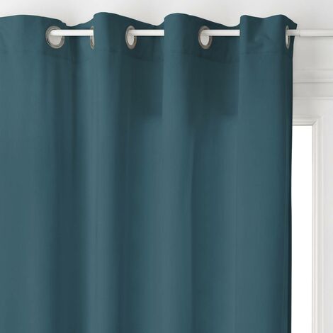 Cortina con ojales 'Lilou' - azul 140 x 260 cm - Atmosphera créateur d'intérieur