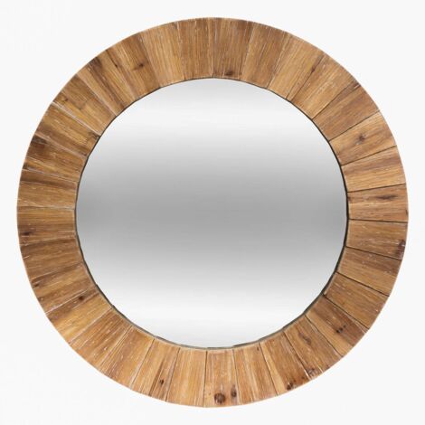 Espejo de madera D83 cm - Atmosphera créateur d'intérieur