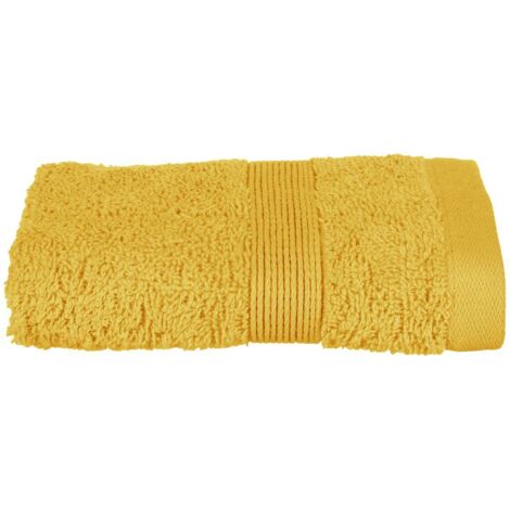 Toalla de invitados 'Essentiel' - algodón 450 g/m² - amarillo mostaza 30 x 50 cm - Atmosphera créateur d'intérieur
