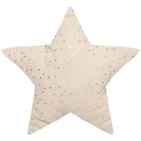 Cojín infantil estrella Berlingot - algodón - beige - 40x40 cm - Atmosphera créateur d'intérieur