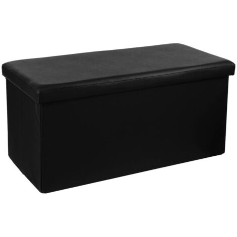 Puff plegable doble negro - Atmosphera créateur d'intérieur