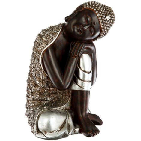 Estatua de Buda sentado en resina H28cm - Atmosphera créateur d'intérieur