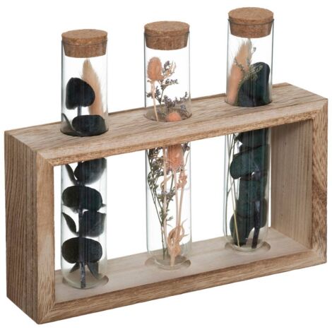 Juego de 3 tubos de flores secas 'House' - H17 cm - Atmosphera créateur d'intérieur
