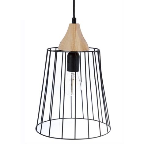 Lámpara colgante 'Nut' negra - metálica - D. 23 cm - Atmosphera créateur d'intérieur