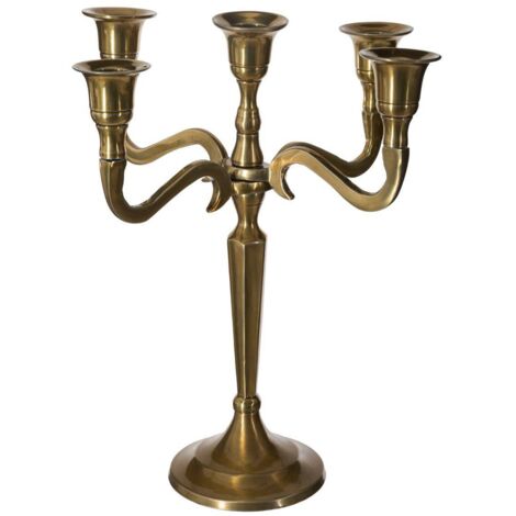 Portavelas 5 cabezas metal - plata - H27 cm - Atmosphera créateur d'intérieur