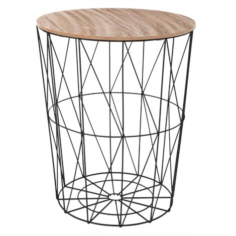 Mesa de centro 'Kumi' negra D. 47 cm - Atmosphera créateur d'intérieur