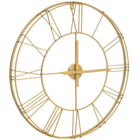 Reloj 3D 'Vintage' dorado - metal D. 70 cm - Atmosphera créateur d'intérieur (1/4)