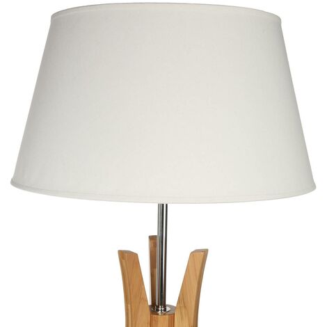 Lámpara de pie trípode 'Kalo' - bambú y blanco A. 156 cm - Atmosphera créateur d'intérieur