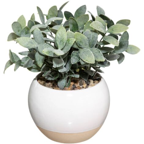 Pianta artificiale in vaso di ceramica h20cm ambra - Atmosphera