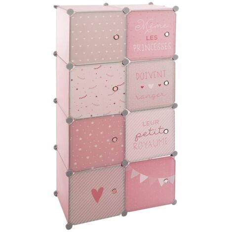 Caja de almacenaje infantil «Penderie» - rosa 65 x 125 cm - Atmosphera créateur d'intérieur