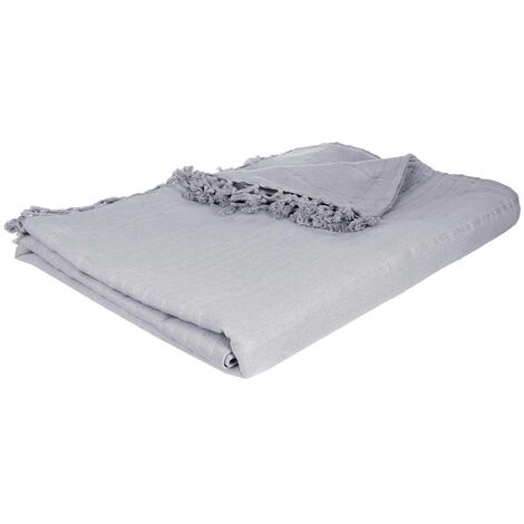 Cubrecama de algodón - gris claro - 230 x 250 cm - Atmosphera créateur d'intérieur