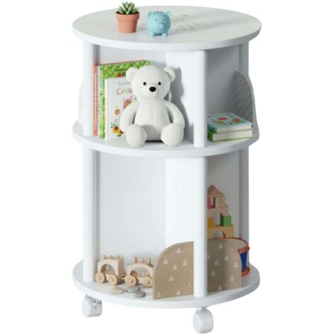 Librería infantil redonda - blanco y rosa A. 59 cm - Atmosphera créateur d'intérieur