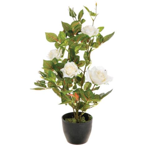 Rosal artificial en maceta de cemento H50cm - Atmosphera créateur d'intérieur