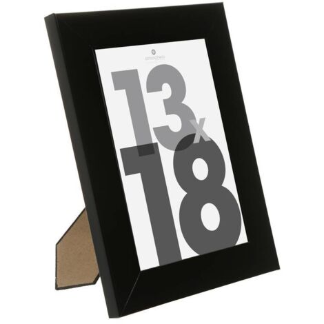 Marco de fotos Lise - madera y cristal - negro - 13x18 cm - Atmosphera créateur d'intérieur