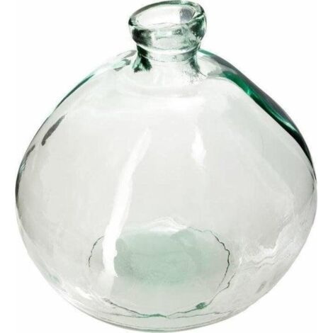 Jarrón 'Dame Jeanne' - vidrio reciclado - transparente D. 33 cm - Atmosphera créateur d'intérieur