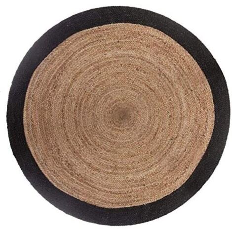 Alfombra arpillera negra ø120cm atmosphera (1/5)