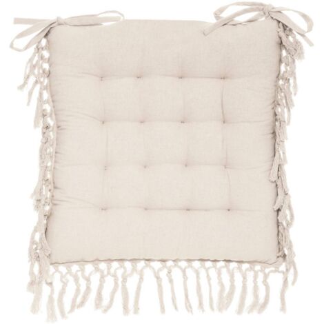 Funda para silla de macramé - marfil - 40x40 cm - Atmosphera créateur d'intérieur