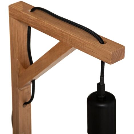 Lámpara «Wild» - negro y madera H46 cm - Atmosphera créateur d'intérieur