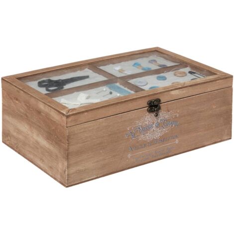 Costurero Invierno - madera - 30x10 cm - Atmosphera créateur d'intérieur