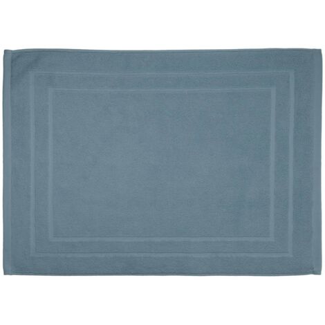 Alfombra de baño - algodón - azul tormenta - 50x70 cm - Atmosphera créateur d'intérieur