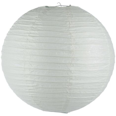 Farol de bola - papel y metal - blanco - D45 cm - Atmosphera créateur d'intérieur