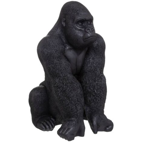 Estatuilla de gorila - negro - resina H67 -8 cm - Atmosphera créateur d'intérieur