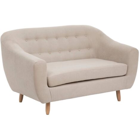 Sofá Retro - 2 plazas - beige - Atmosphera créateur d'intérieur (1/3)