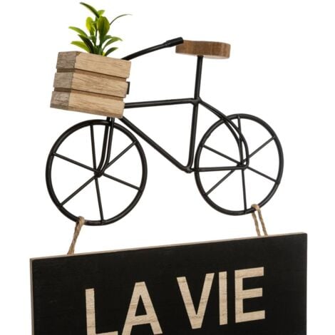 Decoración mural Bicicleta - metal - 28x60 cm - Atmosphera créateur d'intérieur