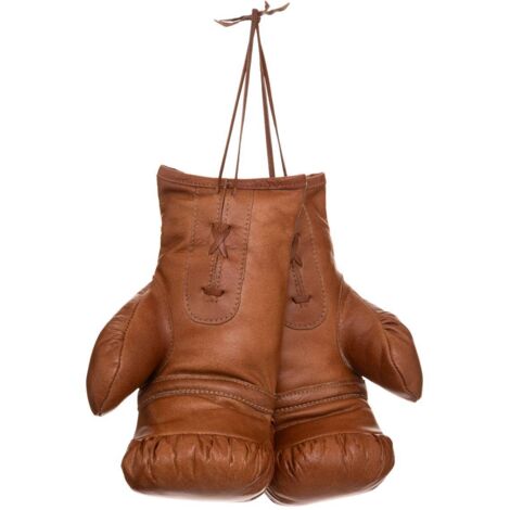 Guantes de boxeo Loft - marrón - cuero 25x7x14 cm - Atmosphera créateur d'intérieur