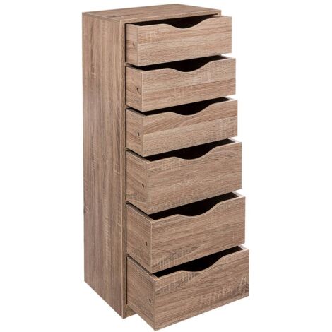 Cajonera de 6 cajones con efecto madera natural - 5five