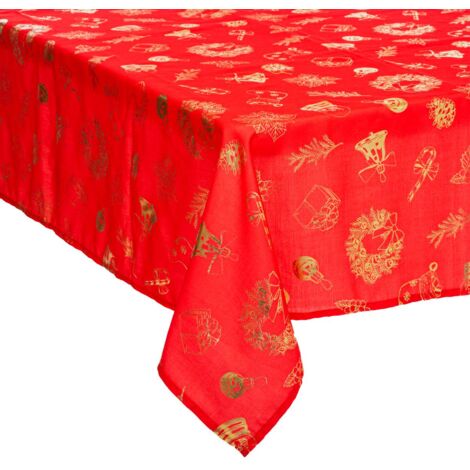 Mantel de Navidad Marché de Noël estampado dorado 140x360cm - Feeric lights & christmas