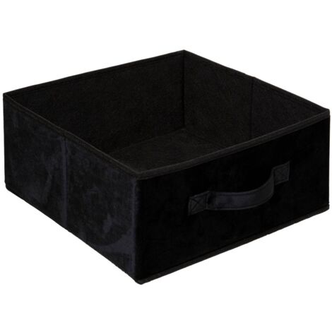 CESTA ROPA SET 5 MIMBRE ALGODON 44X34X56 NEGRO / Outlet Deco