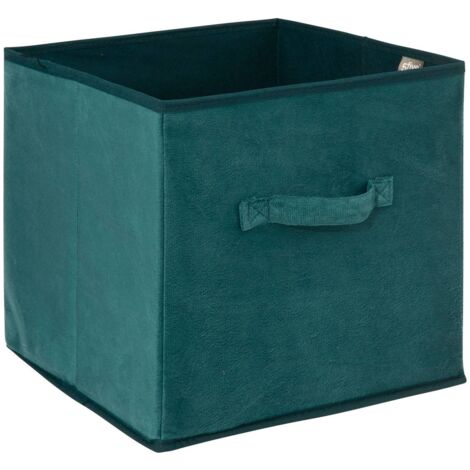 Cesta de terciopelo mix n modul 31x31cm azul - 5five