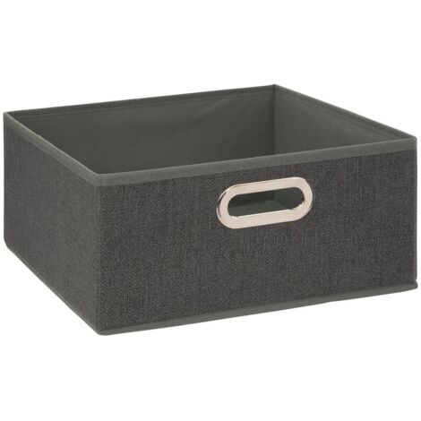 Cesta de tela mix n modul gris oscuro jaspeado 31x15cm - 5five