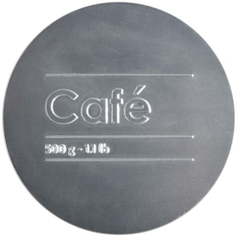Lata metálica de café 500 g black edition negra - 5five