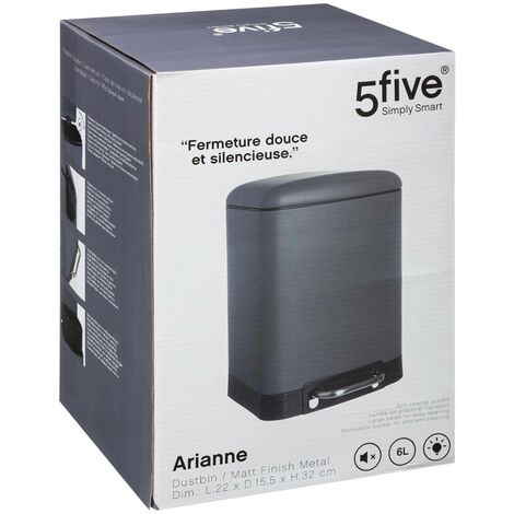 Cubo De Reciclaje De Acero Inoxidable Con 3 Compartimentos Y Pedal - Capacidad 18L Cada Uno, Diseño Ariane