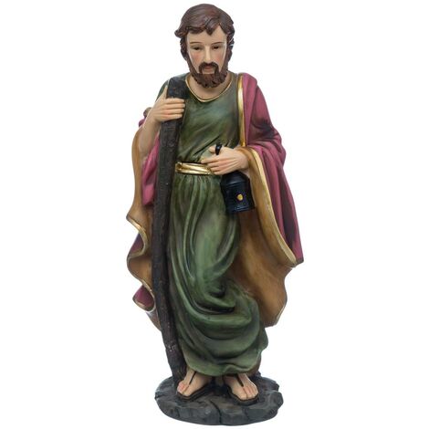 Set De 8 Santons De Noël En Résine - Décorations Multicolores - Hauteur 16 Cm - Pour Crèche Ou Décoration Festive