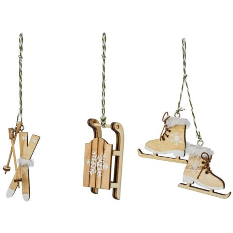 Lote de 3 prendas y accesorios de Navidad en madera natural - Feeric lights & christmas