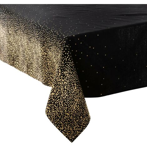 Mantel estampado leopardo 140x240cm negro y dorado - Feeric lights & christmas