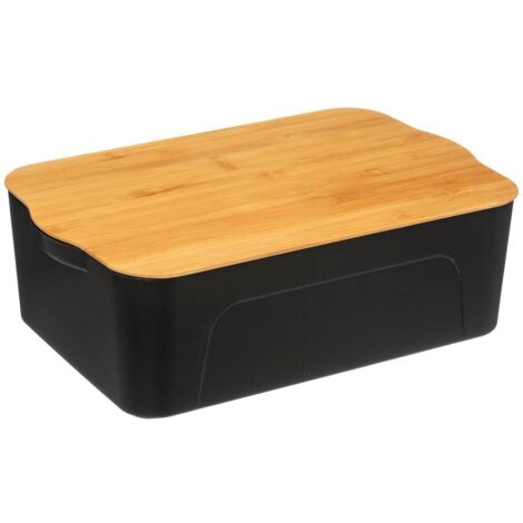Caja de plástico con tapa de bambú 13,5l - 5five