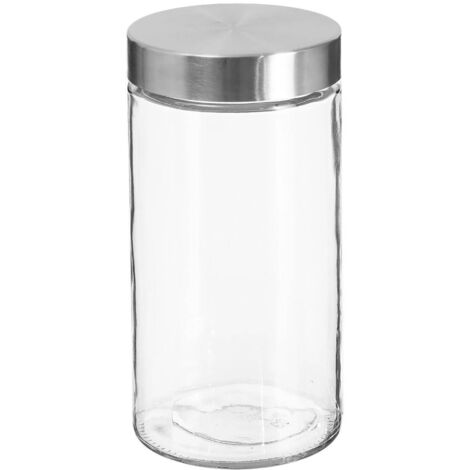 Tarro de cristal con tapa de acero inoxidable nixo 1,7l - 5five